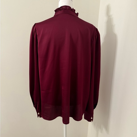 Ann Taylor Silk Blouse with Pearl Buttons XL - Picture 2 of 4